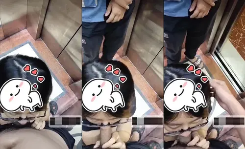 Poster of Bé sugar baby hồn nhiên bú cu trong thang máy thì bất ngờ có người lạ vào em mặc kệ